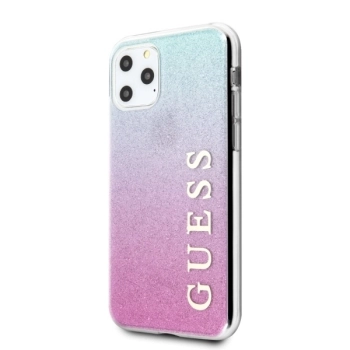 Etui Guess Glitter Gradient na iPhone 11 Pro - różowo-niebieskie