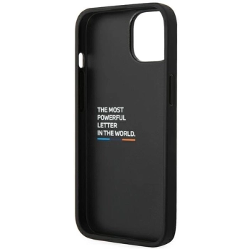 Etui BMW Leather Carbon na iPhone 14 Plus - czarne
