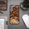 Etui z drewna i żywicy na Samsung Galaxy S23 Plus Bewood Unique Orange - pomarańczowo-czarne