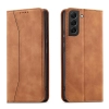 Magnet Fancy Case etui do Samsung Galaxy S22+ (S22 Plus) pokrowiec portfel na karty kartę podstawka brązowy