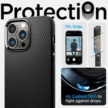 Etui Spigen Liquid Air na iPhone 14 Pro Max - czarny mat