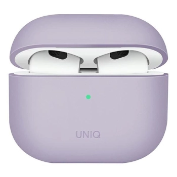 Etui Uniq Lino Silicone na AirPods 3 - lawendowe