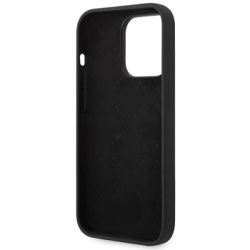 Etui Guess Silicone Vintage Gold Logo na iPhone 14 Pro Max - czarne