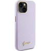 Etui Guess Glitter Glossy Script do iPhone 15 - liliowe