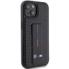 Etui BMW Grip Stand Smooth & Carbon na iPhone 15 - czarne