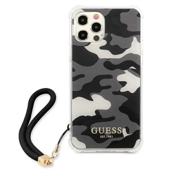 Etui Guess Camo Collection na iPhone 12 Pro Max - czarne