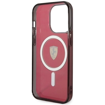 Etui Ferrari Translucent MagSafe na iPhone 14 Pro Max - czerwone