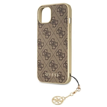 Etui Guess 4G Charms Collection na iPhone 13 - brązowe