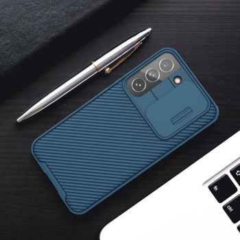Nillkin CamShield Pro Case pancerne etui pokrowiec osłona na aparat kamerę Samsung Galaxy S22+ (S22 Plus) niebieski