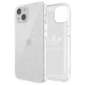 Etui Adidas OR Protective Clear Case Glitter na iPhone 13 - przezroczysto-srebrne