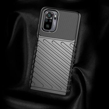 Thunder Case elastyczne pancerne etui pokrowiec Xiaomi Redmi 10 czarny