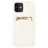 Card Case silikonowe etui portfel z kieszonką na kartę dokumenty do Xiaomi Redmi Note 10 5G / Poco M3 Pro biały