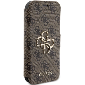 Etui Guess 4G Metal Logo na iPhone 15 Pro Max - brązowe