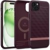 Etui Caseology Parallax Mag z MagSafe na iPhone 15 - burgundowe