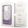 Etui Guess Liquid Glitter 4G Transculent na iPhone 14 Pro - purpurowe