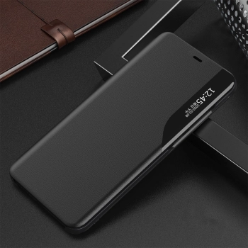 Eco Leather View Case elegancki futerał etui z klapką i funkcją podstawki iPhone 13 mini czarny