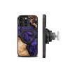 Etui z drewna i żywicy na iPhone 14 Pro Max MagSafe Bewood Unique Violet - fioletowo-czarne