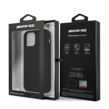 Etui AMG Silicone Big Logo na iPhone 12 Pro Max - czarne