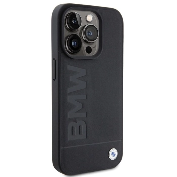 Etui BMW Leather Hot Stamp na iPhone 15 Pro Max - czarne