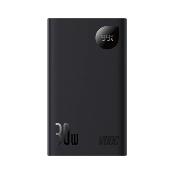 Baseus Adaman2 powerbank z wyświetlaczem cyfrowym 20000mAh 30W 2 x USB / 1x USB Typ C Power Delivery Quick Charge SCP, Oppo Super VOOC czarny (PPAD050