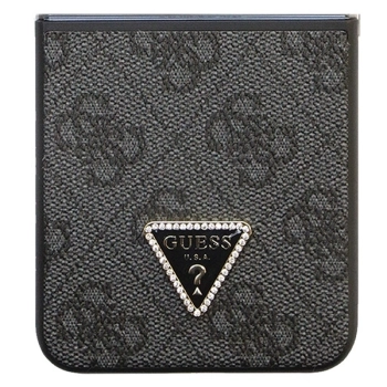 Etui Guess Leather 4G Diamond Triangle na Samsung Galaxy Z Flip 5 - czarne