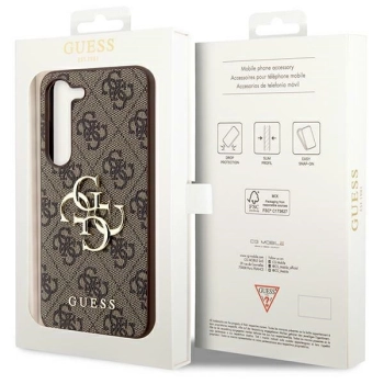 Etui Guess 4G Big Metal Logo na Samsung Galaxy S24 - brązowe