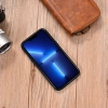 iCarer Leather Oil Wax etui pokryte naturalną skórą do iPhone 14 Plus (kompatybilne z MagSafe) brązowy (WMI14220719-BN)