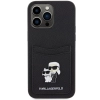 Etui Karl Lagerfeld Saffiano Cardslot KC Metal Pin do iPhone 15 Pro Max - czarne