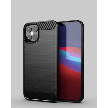Carbon Case elastyczne etui pokrowiec iPhone 12 mini czarny