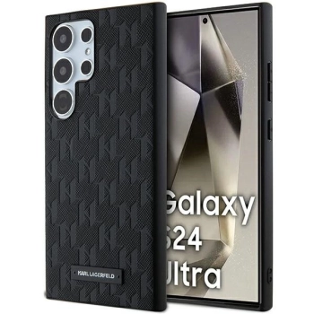Etui Karl Lagerfeld Saffiano Mono Metal Logo na Samsung Galaxy S24 Ultra - czarne