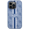 Etui Guess 4G Printed Stripes MagSafe na iPhone 14 Pro Max - niebieskie