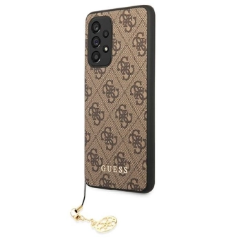 Etui Guess 4G Charms Collection na Samsung Galaxy A53 5G - brązowe