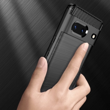 Carbon Case elastyczne etui pokrowiec Google Pixel 7 czarny