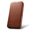 iCarer CE Oil Wax Premium Leather Folio Case skórzane etui iPhone 14 z klapką magnetyczne MagSafe brązowy (AKI14220705-BN)
