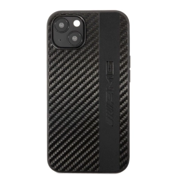 Etui AMG Carbon Stripe&Embossed na iPhone 13 - czarne