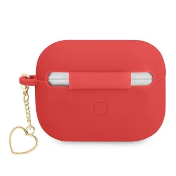 Etui Guess Silicone Charm Heart Collection na AirPods Pro - czerwone