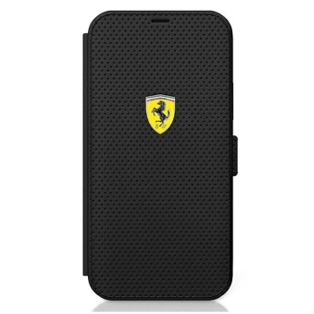 Etui Ferrari Off Track Perforated na iPhone 12 Pro Max - czarne