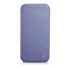 iCarer CE Premium Leather Folio Case skórzane etui iPhone 14 Plus z klapką magnetyczne MagSafe jasnofioletowy (WMI14220715-LP)