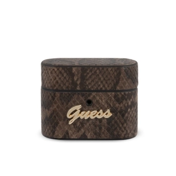 Etui Guess Python Collection na AirPods Pro - brązowe
