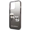 Etui Karl Lagerfeld Gradient Ikonik Karl&Choupette na iPhone 13 Pro / iPhone 13 - czarne