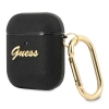 Etui Guess Saffiano Script Metal Collection na AirPods 1/2 - czarne