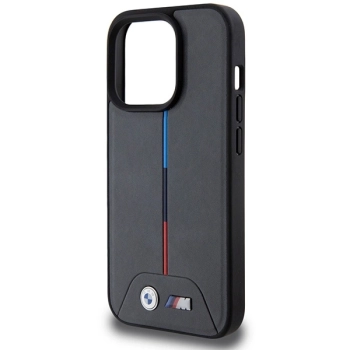 Etui BMW M Quilted Tricolor MagSafe na iPhone 15 Pro - szare