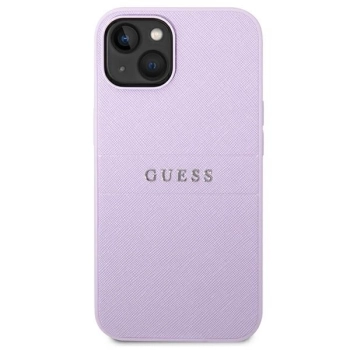 Etui Guess Saffiano Strap na iPhone 14 Plus - fioletowe