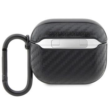 Etui BMW Carbon Double Metal Logo na AirPods 3 gen - czarne