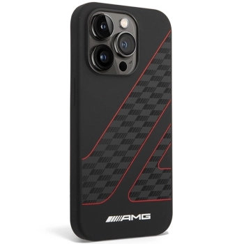 Etui AMG Checkered Flag Pattern MagSafe na iPhone 14 Pro Max - czarne