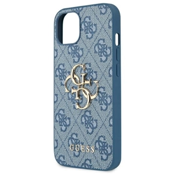 Etui Guess 4G Big Metal Logo na iPhone 13 mini - niebieskie