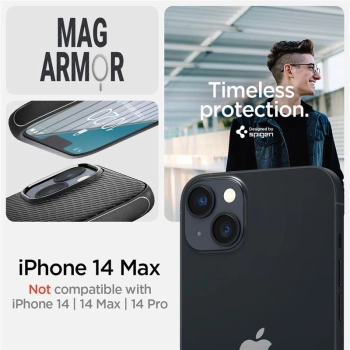 Etui Spigen Mag Armor na iPhone 14 Plus - czarny mat