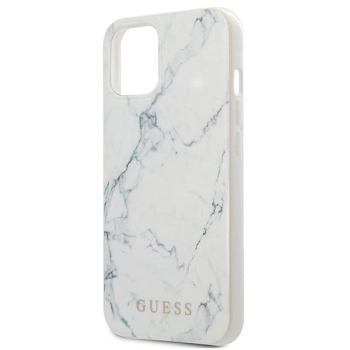 Etui Guess Marble Collection na iPhone 13 mini - białe