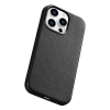 iCarer Case Leather pokrowiec etui z naturalnej skóry do iPhone 14 Pro Max czarny (WMI14220708-BK) (kompatybilne z MagSafe)