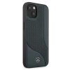 Etui Mercedes Leather Perforated Area na iPhone 13 mini - granatowe